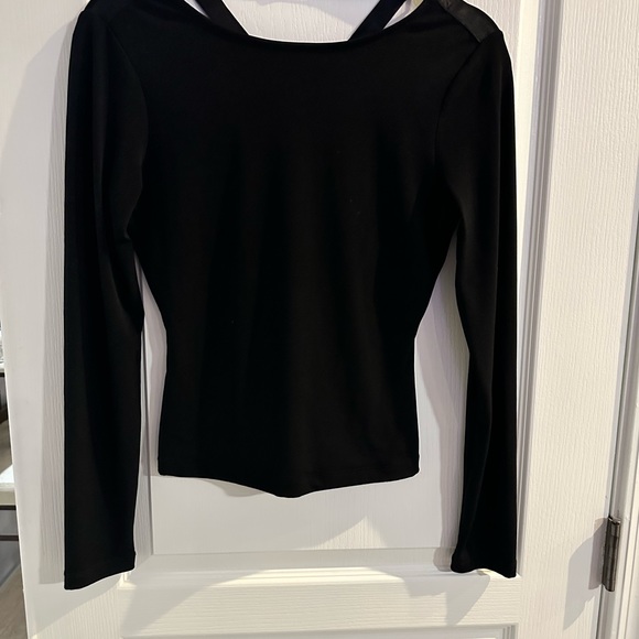 GUESS black shirt w/ open strappy back. - Picture 2 of 2